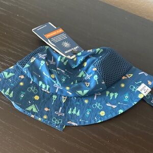 Life is Good Blue Adventure Hat with Fun Outdoor Print